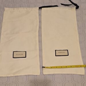 Gucci White Dust Bags with Black Accents